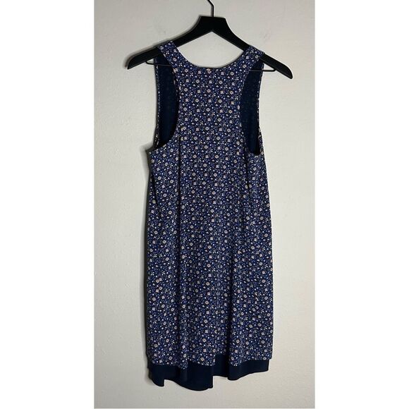 Tory Burch Sydney Dress in Blue Wild Pansy Floral Print - Picture 4 of 9